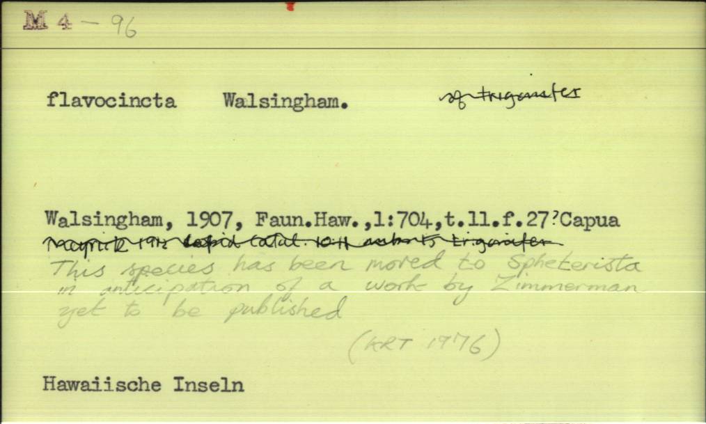 front of card